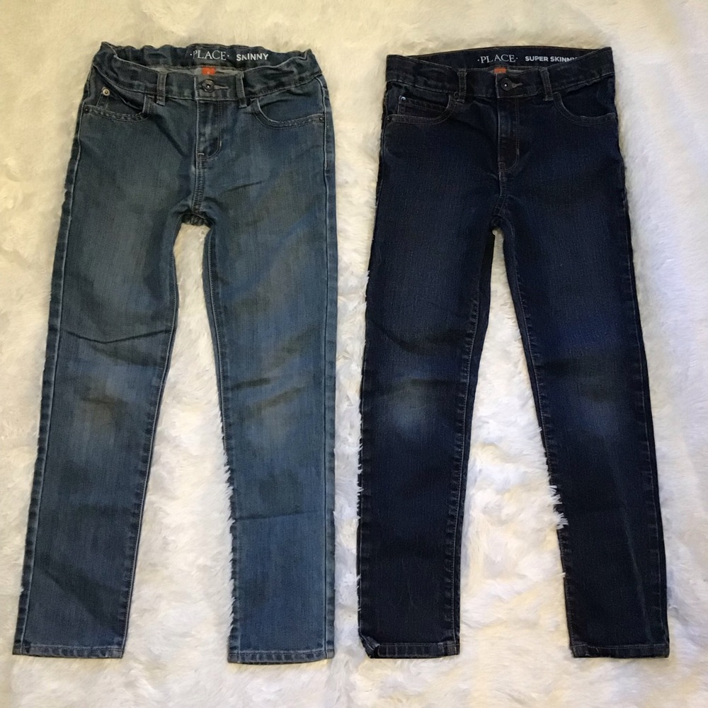 Children’s Place Skinny Super Skinny Faded-Knees Jeans Bundle 8
